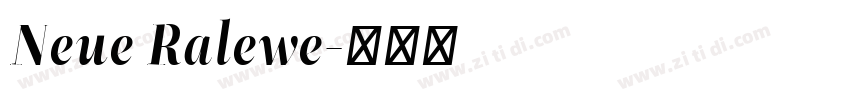 Neue Ralewe字体转换